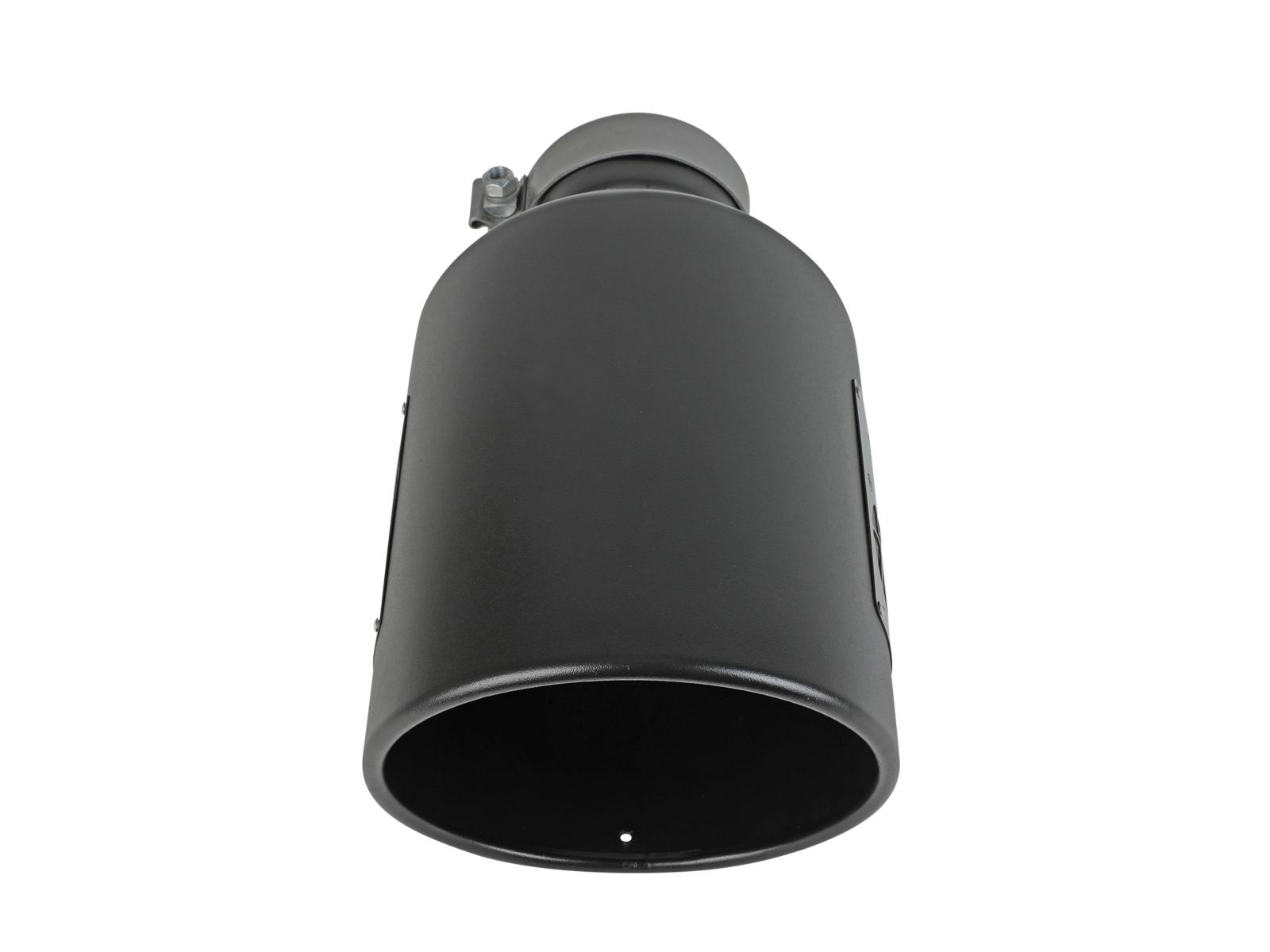 AFE MACH Force-Xp 409 Stainless Steel Clamp-on Exhaust Tip Black (4 IN Inlet x 8 IN Outlet x 15 IN L) - 49T40801-B15