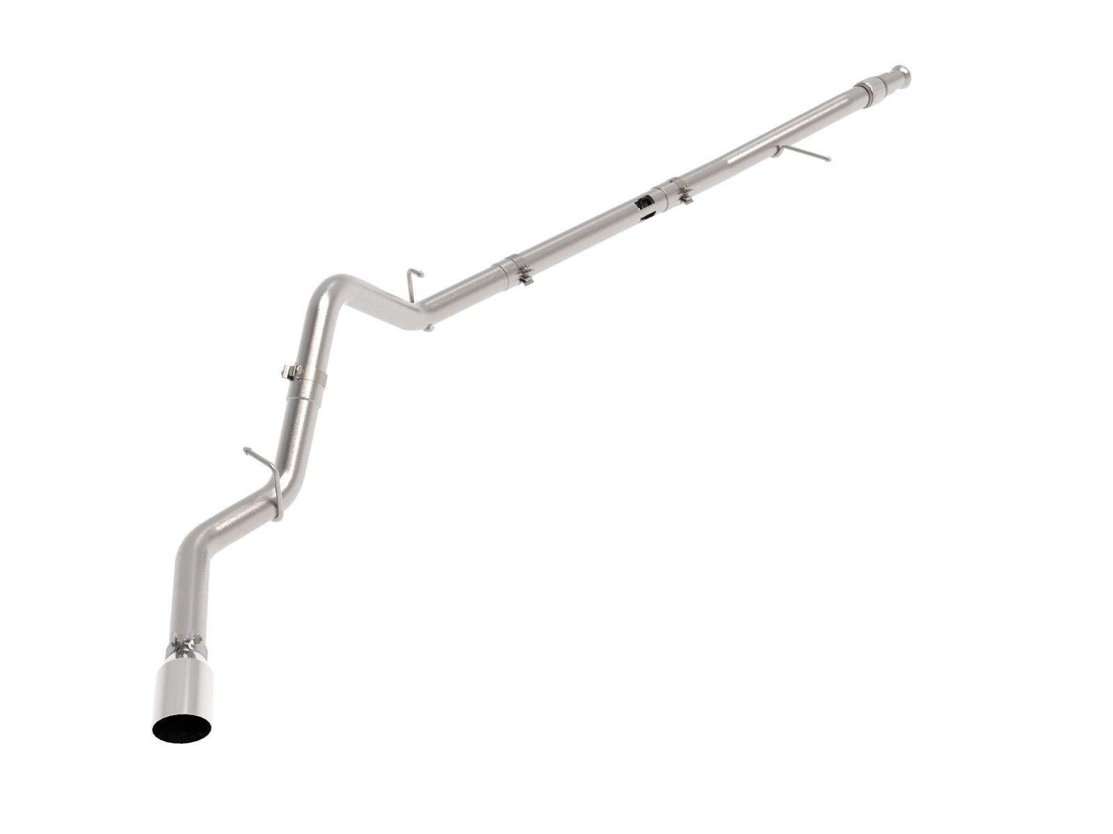 AFE Large Bore-HD 3 IN 409 Stainless Steel DPF-Back Exhaust System w/Polished Tip (GM Trucks 20-21 L6-3.0L (td) LM2) - 49-44128-P