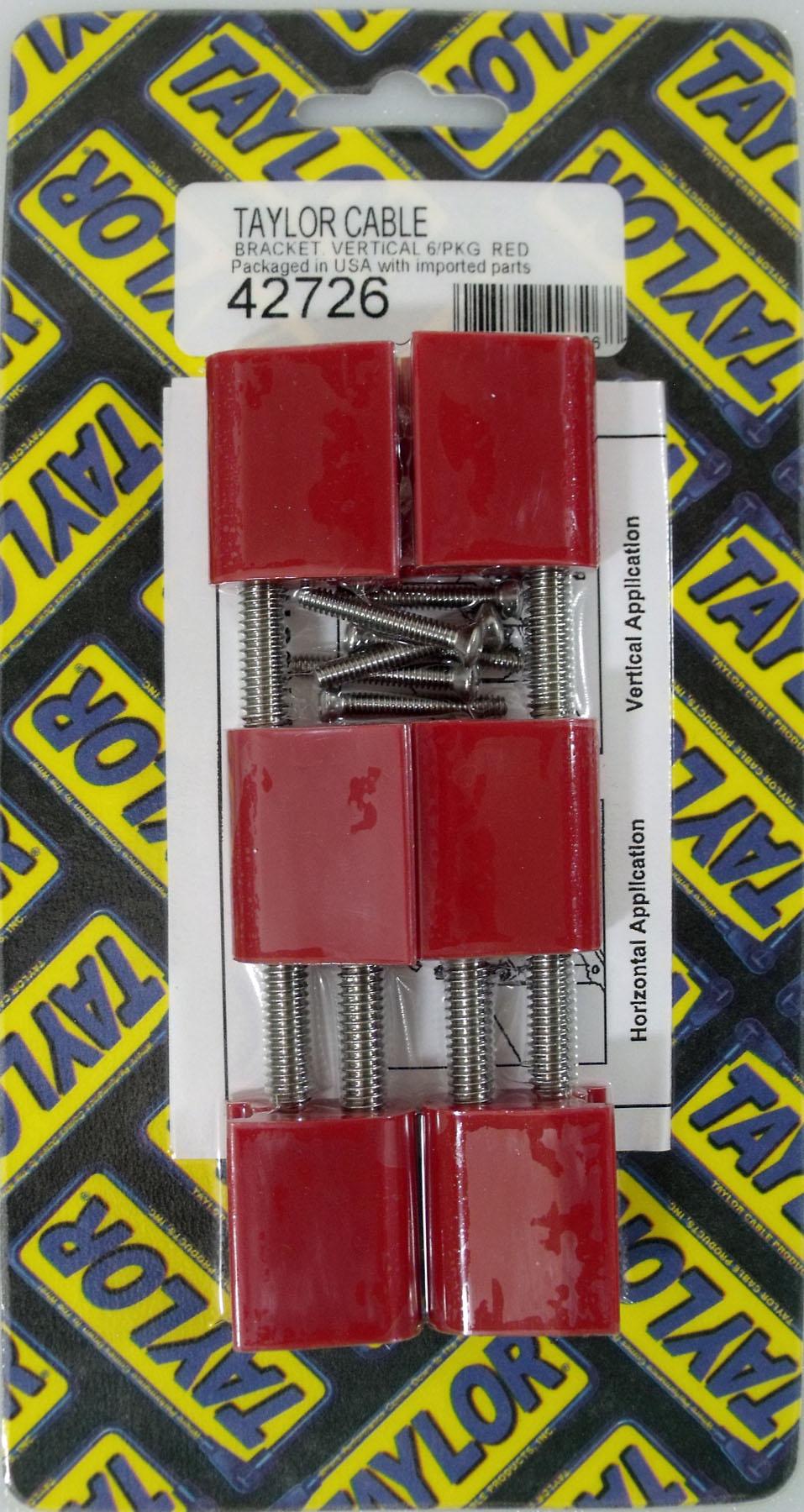 TAYLOR CABLE Bracket, vertical red - 42726