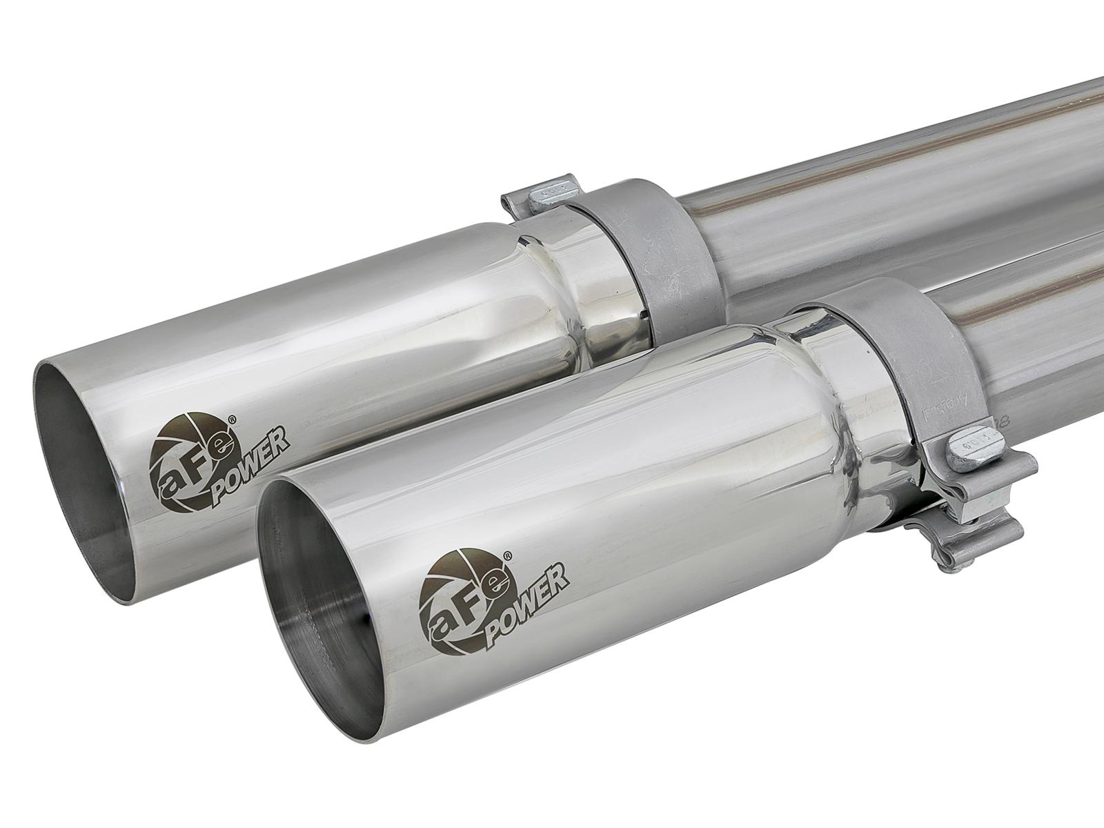 AFE Rebel Series 3 IN to 2-1/2 IN 409 Stainless Steel Cat-Back Exhaust w/ Polish Tip - 49-44098-P