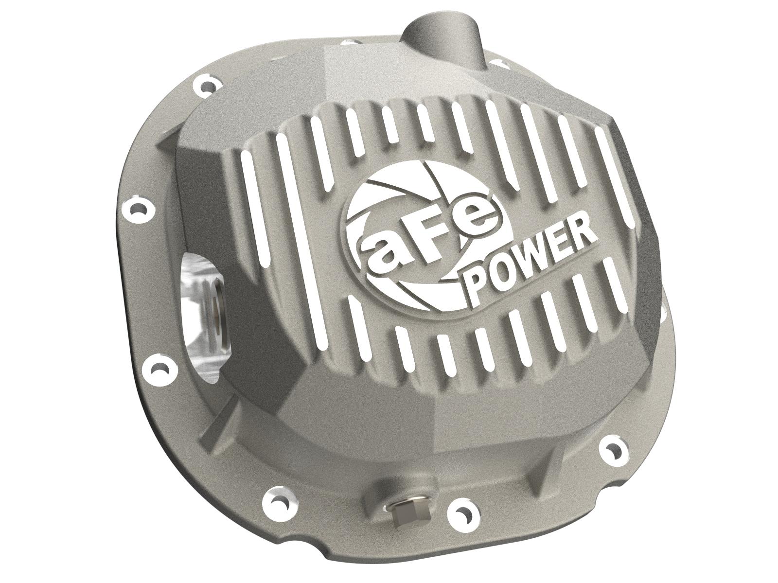 AFE Street Series Rear Differential Cover Raw w/ Machined Fins (1983-2014 Bronco, Explorer, F-150, Mustang, Ranger) - 46-71410A