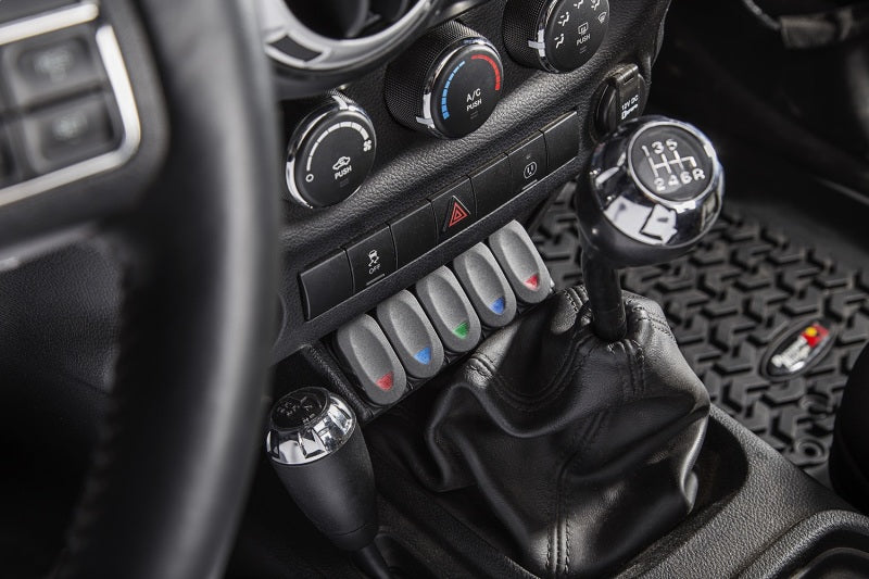 Rugged Ridge Switch Pod Panel Center Console Lower; 11-18 Jeep Wrangler Jk/Jku - 17235.54