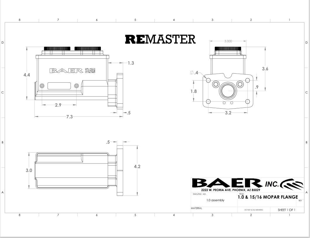 Baer ReMstr Black Anod RP - 6801301RP