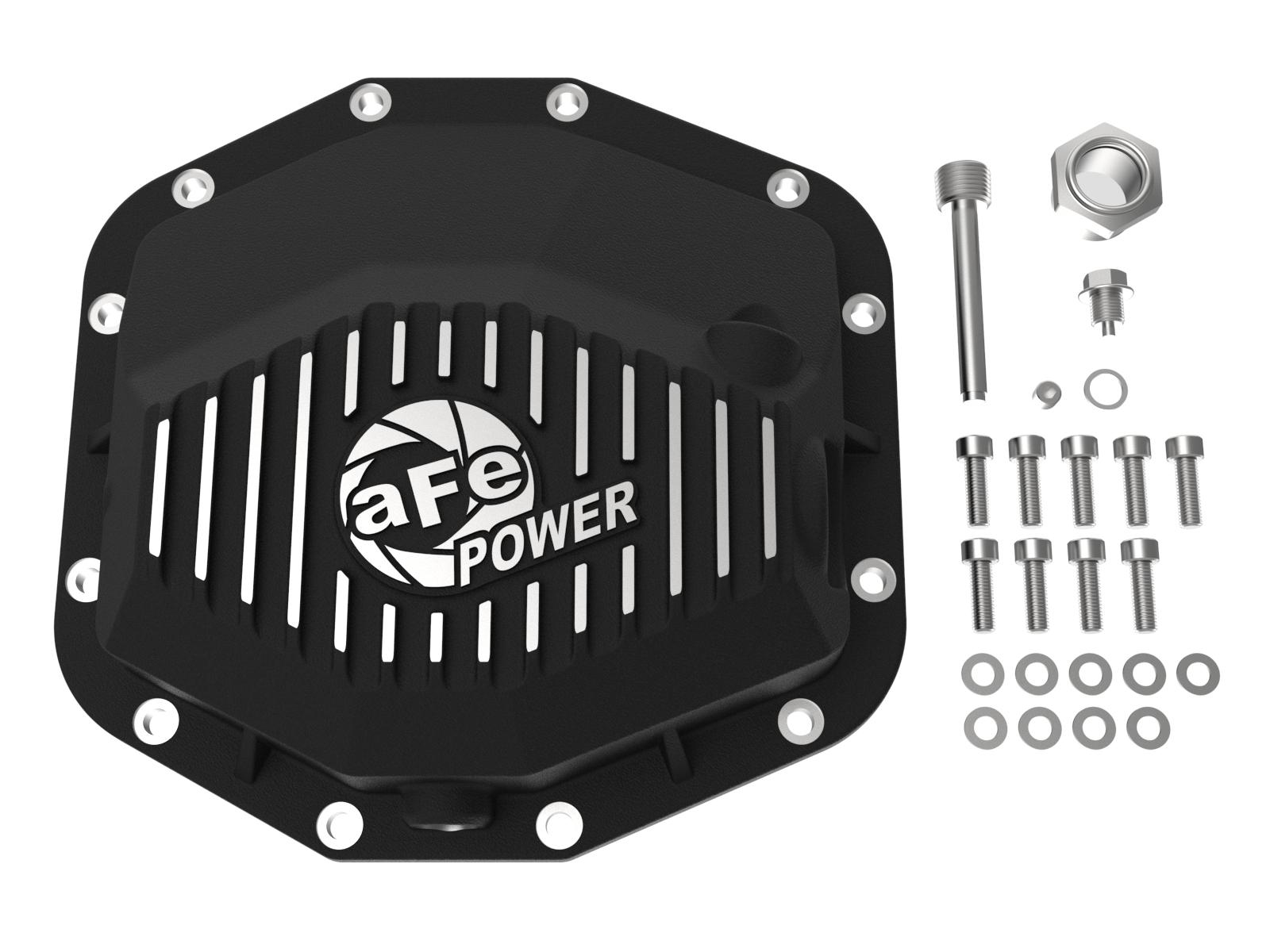 aFe Pro Series Rear Differential Cover Black w/ Machined Fins (2021-2022 Ram 1500 TRX (sc) (Dana M250)) - 46-71280B