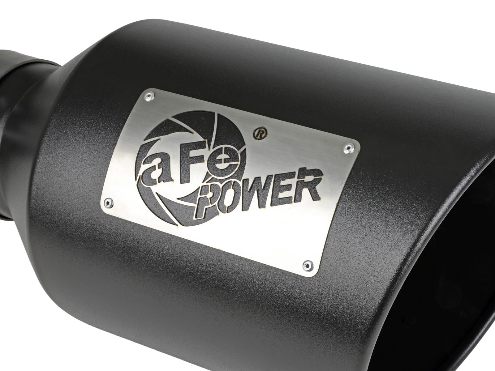 AFE MACH Force-Xp 409 Stainless Steel Clamp-on Exhaust Tip Black (4 IN Inlet x 8 IN Outlet x 15 IN L) - 49T40801-B15