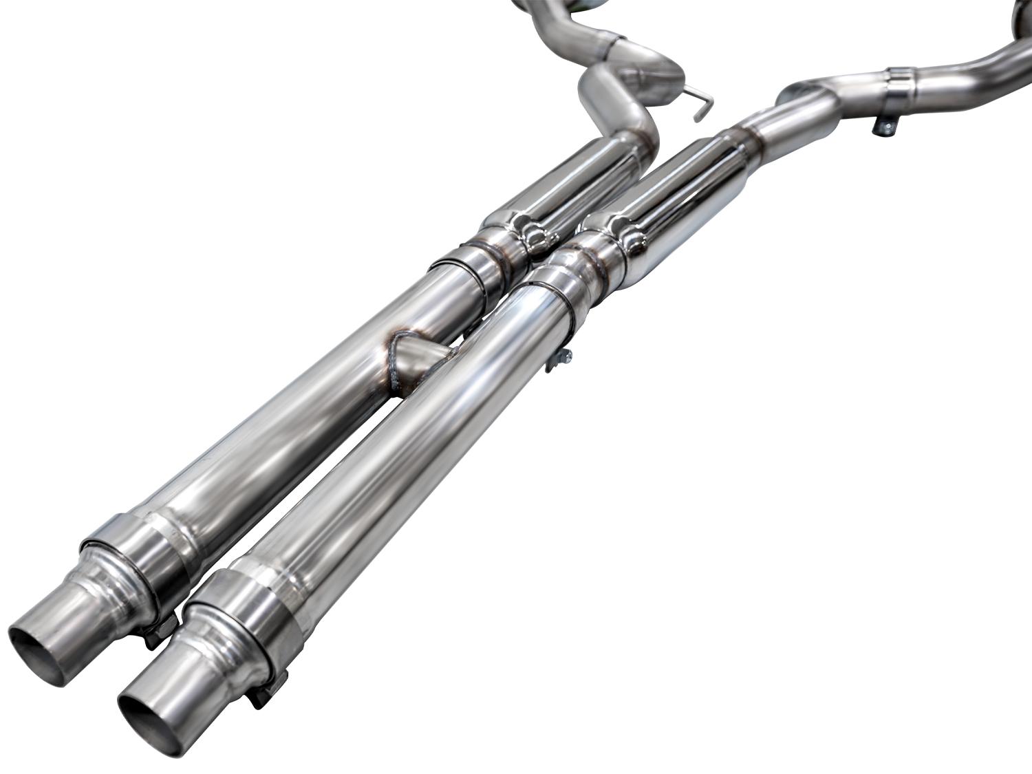 AWE Touring Edition Catback Exhaust - Dual Diamond Black Tips (2024-2026 Mustang GT) - 3015-33650