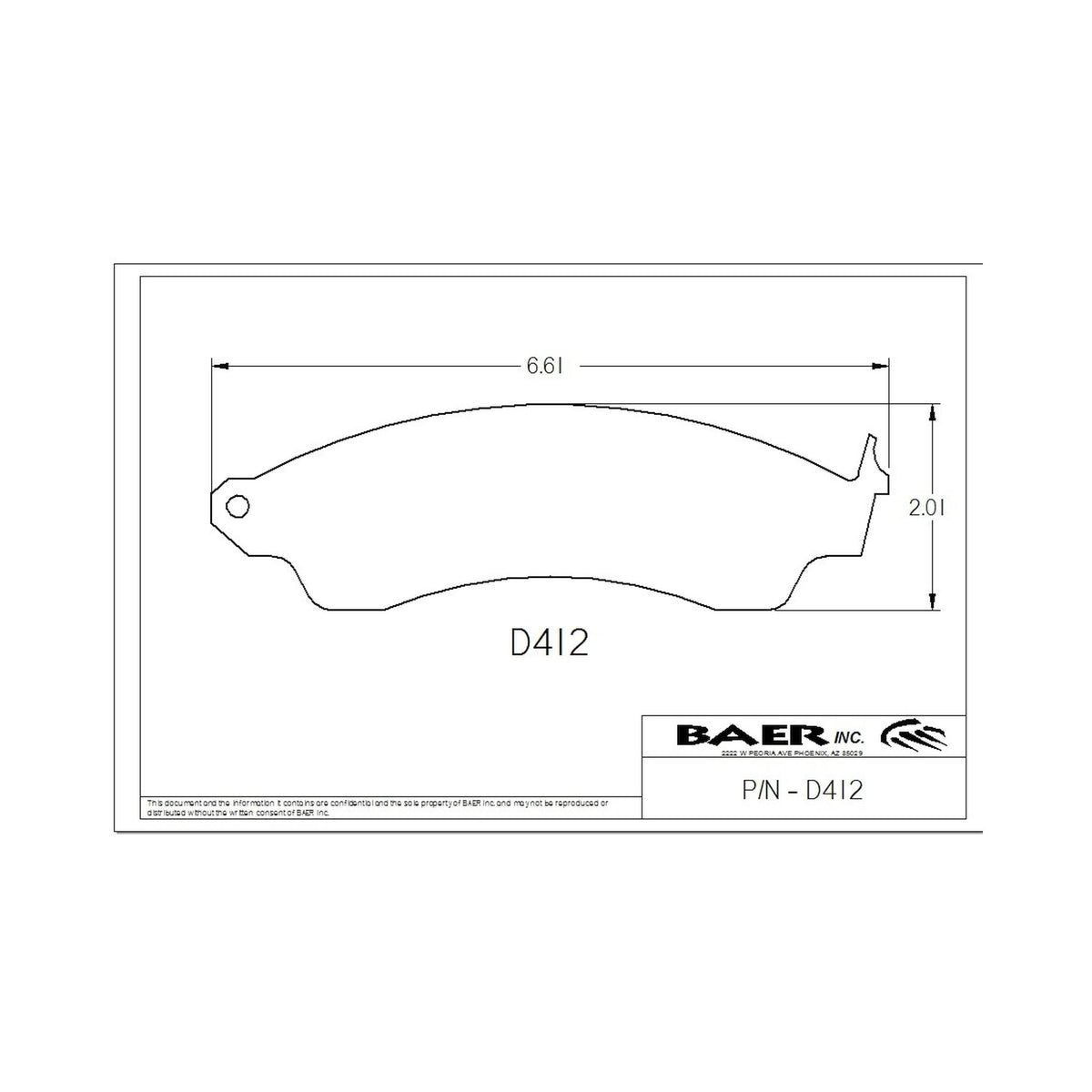 Baer Brake Pads Disc Brake Pads Front - D0412R