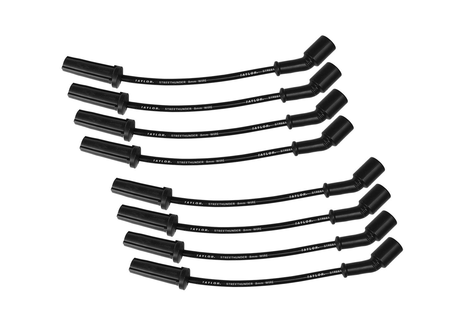 TAYLOR CABLE Streethunder custom 8 cyl black Spark Plug Wires - 51044