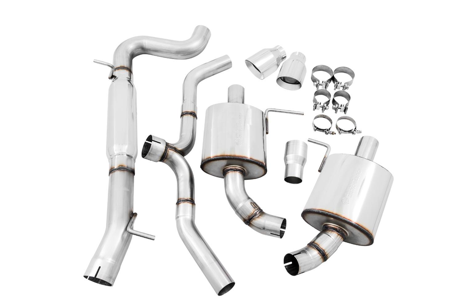 AWE Tuning VW MK7 Golf Alltrack/Sportwagen 4Motion Touring Edition Exhaust - Polished Silver Tips - 3015-32098