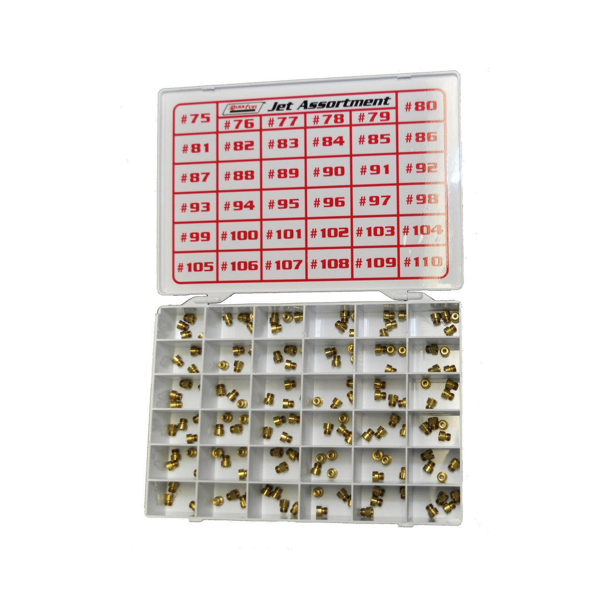 Quickfuel Gas Jet Assortment Kit #75 thru #110 (4 ea.). - 36-436QFT