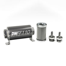 DeatschWerks 5/16 in, 10 micron, 110mm In-line fuel filter kit - 8-03-110-010K-516