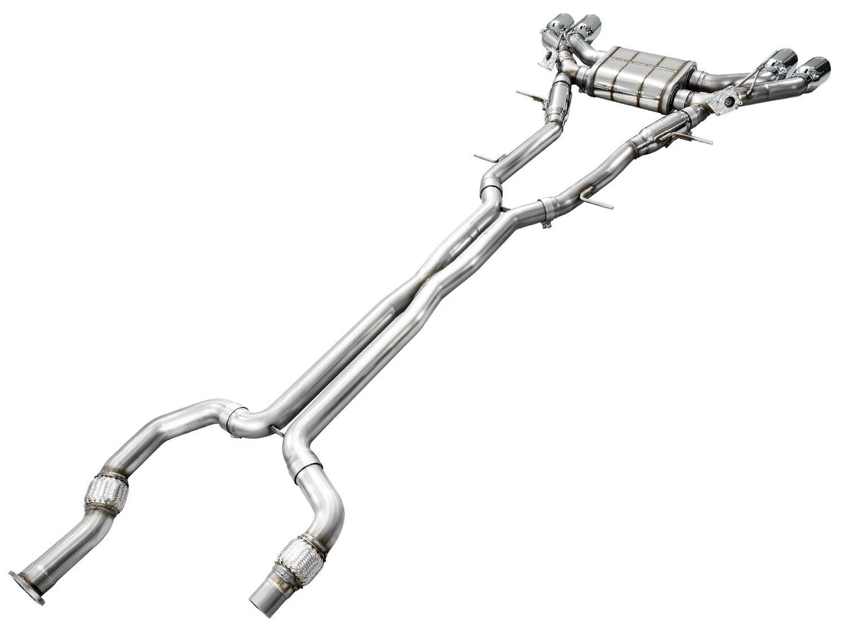 AWE SwitchPath™ Exhaust for Cadillac CT4-V Blackwing - Chrome Silver Tips - 3025-42436