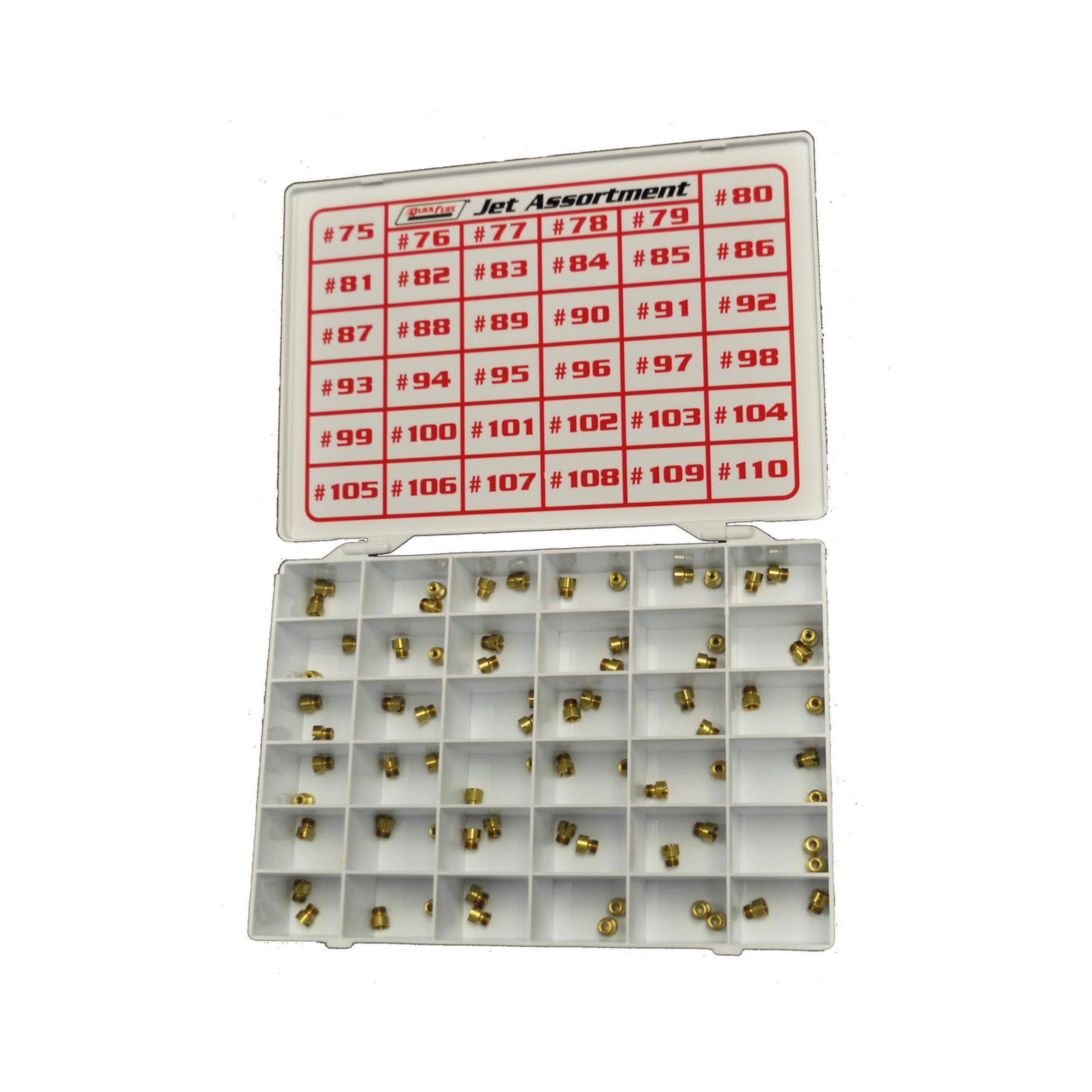 Quickfuel Gas Jet Assortment Kit #75 thru #110 (2 ea.). - 36-236QFT