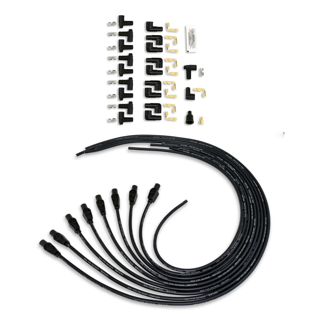TAYLOR CABLE 8mm Spiro-Pro univ 8 cyl 180 black Spark Plug Wires - 73055