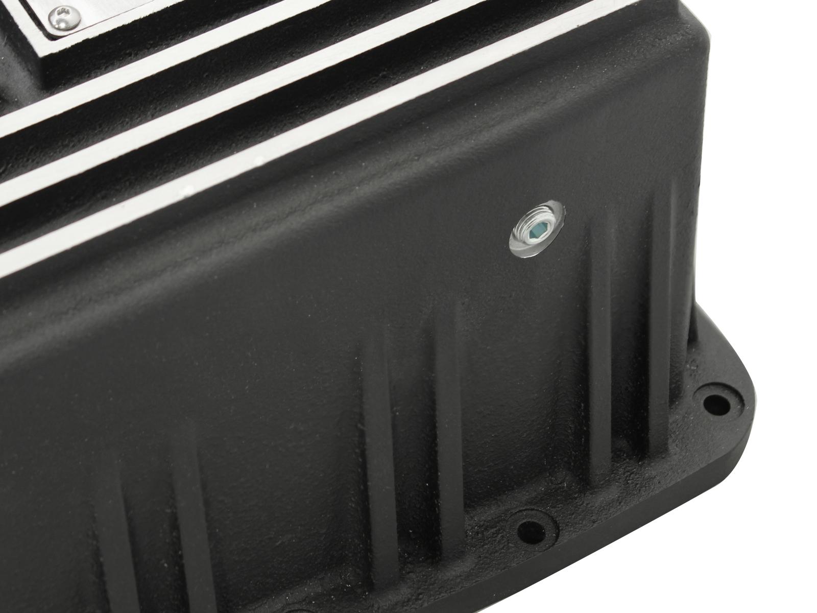 aFe POWER Transmission Pan Black w/ Machined Fins - 46-70172