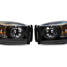 Raxiom 06-08 Dodge RAM 1500 Axial Series Euro Headlights- Black Housing- Clear Lens