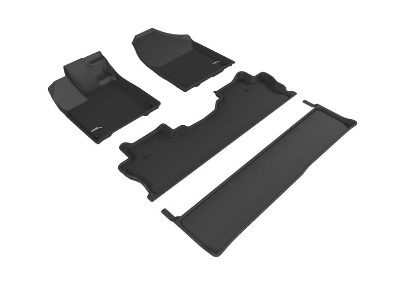 3D MAXpider 2017-2020 Honda Ridgeline Kagu 1st & 2nd & 3rd Row Floormats - Black