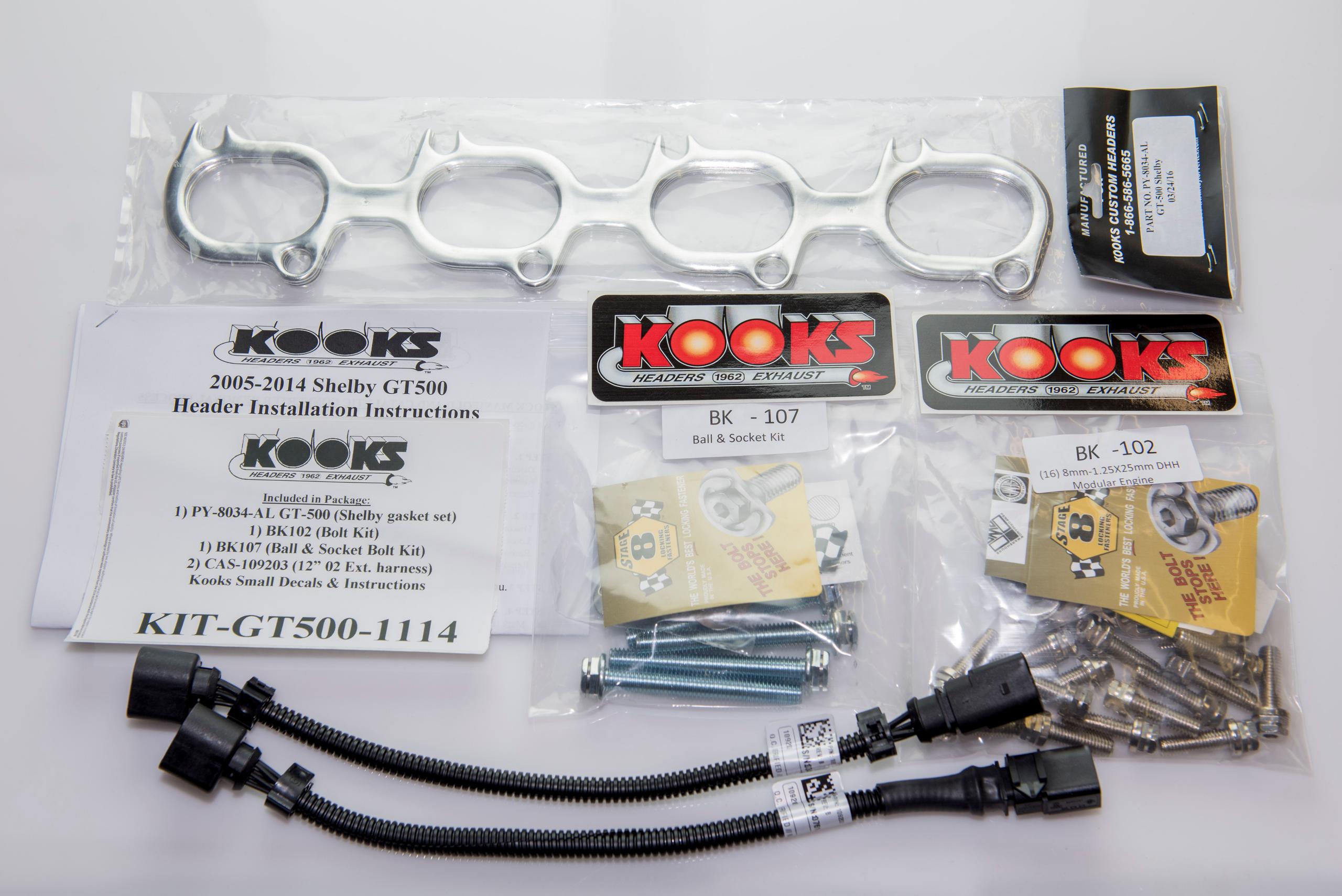 Kooks 1-7/8" x 3" SS Headers. 2011-2014 Shelby GT500. - 11422400