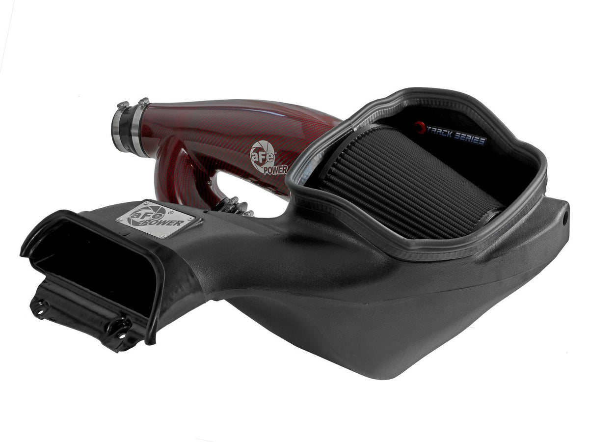 AFE Track Series Red Kevlar/Carbon Fiber Intake System w/ Pro 5R Filter Black (2021-2024 Expedition , F-150 , Navigator) - 57-10031KR
