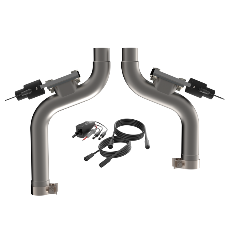 QTP 2015-2017 Ford Mustang GT QTP Aggressor Cutout Pipes - 550015