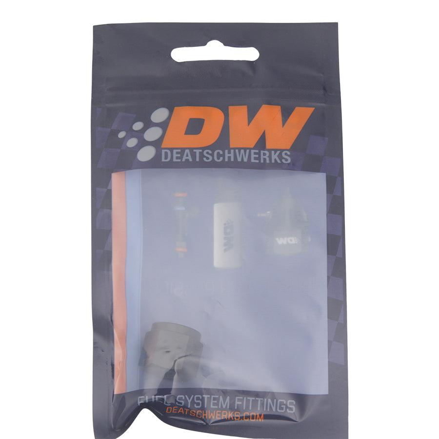 DeatschWerks 6AN Female Flare Cap, Anodized Matte Black - 6-02-0714-B