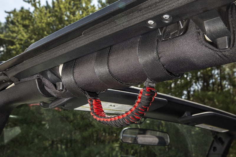 Rugged Ridge Grab Handle Kit Paracord Red/Black; 55-21 Jeep Cj/Wrangler/Gladiator - 13505.31