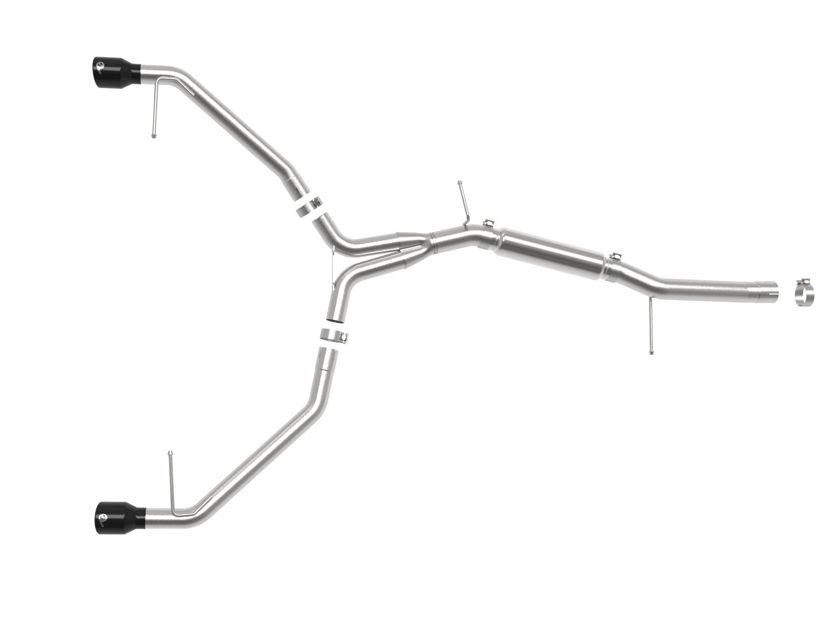 AFE Axle-Back Exhaust System (2017-2019 Audi A4 L4-2.0L (t)) - 49-36419-B