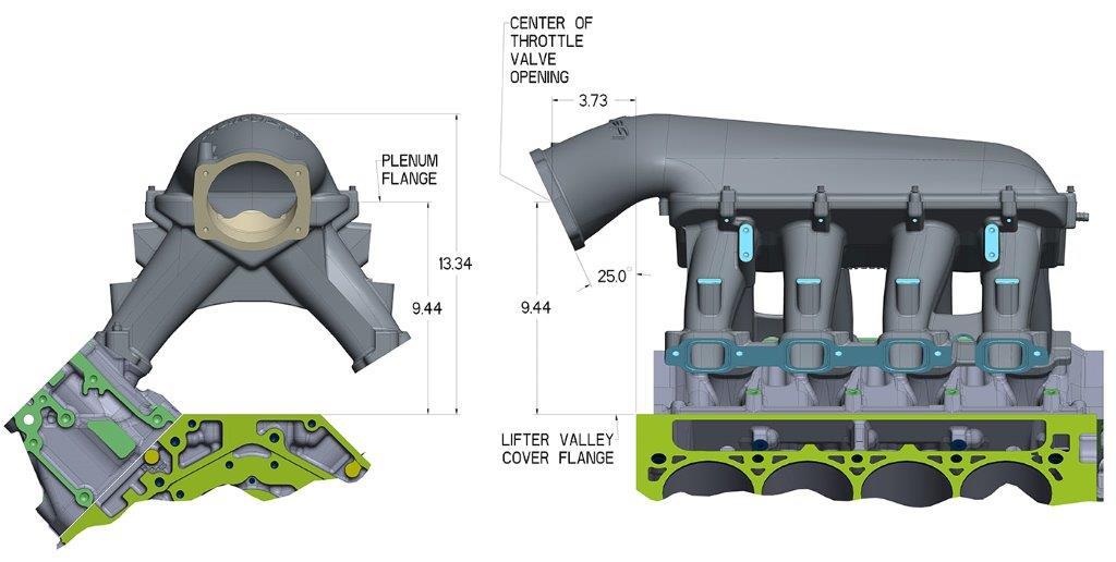 Holley Manifold Kit, Lt1 Hi-Ram With Port Injec (2014-2017 Corvette,2016-2017 Camaro) - 300-141