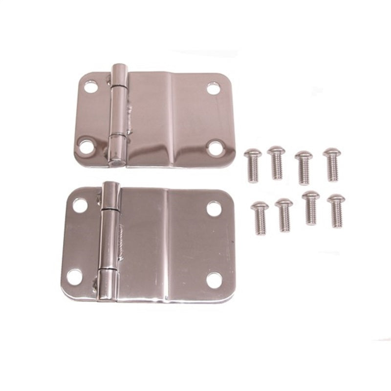 Rugged Ridge Tailgate Hinge Kit Stainless Steel; 76-86 Jeep Cj5/Cj7/Cj8 Scrambler - 11114.01