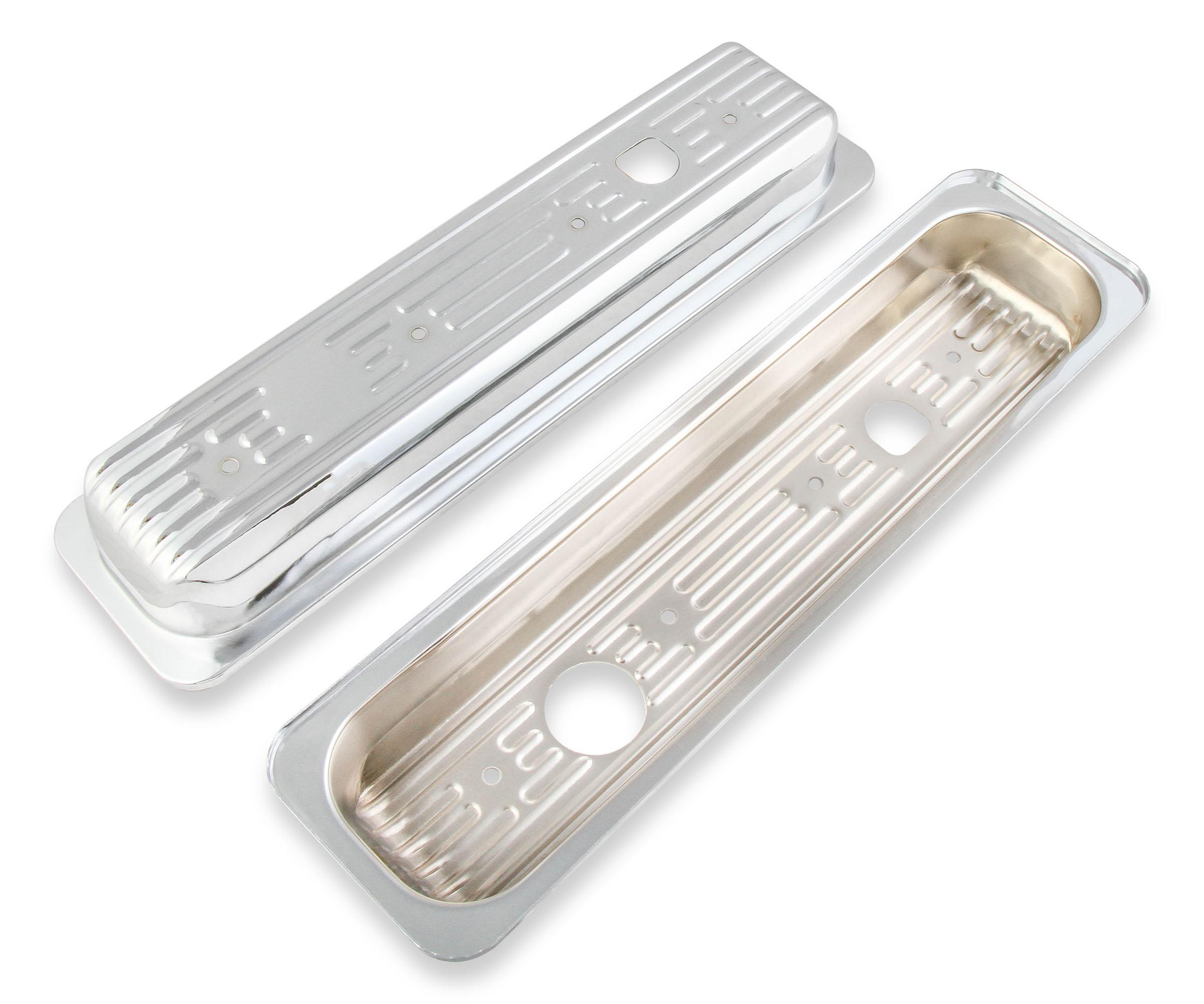 Mr. Gasket Chrome Valve Covers Caps.  - 9847