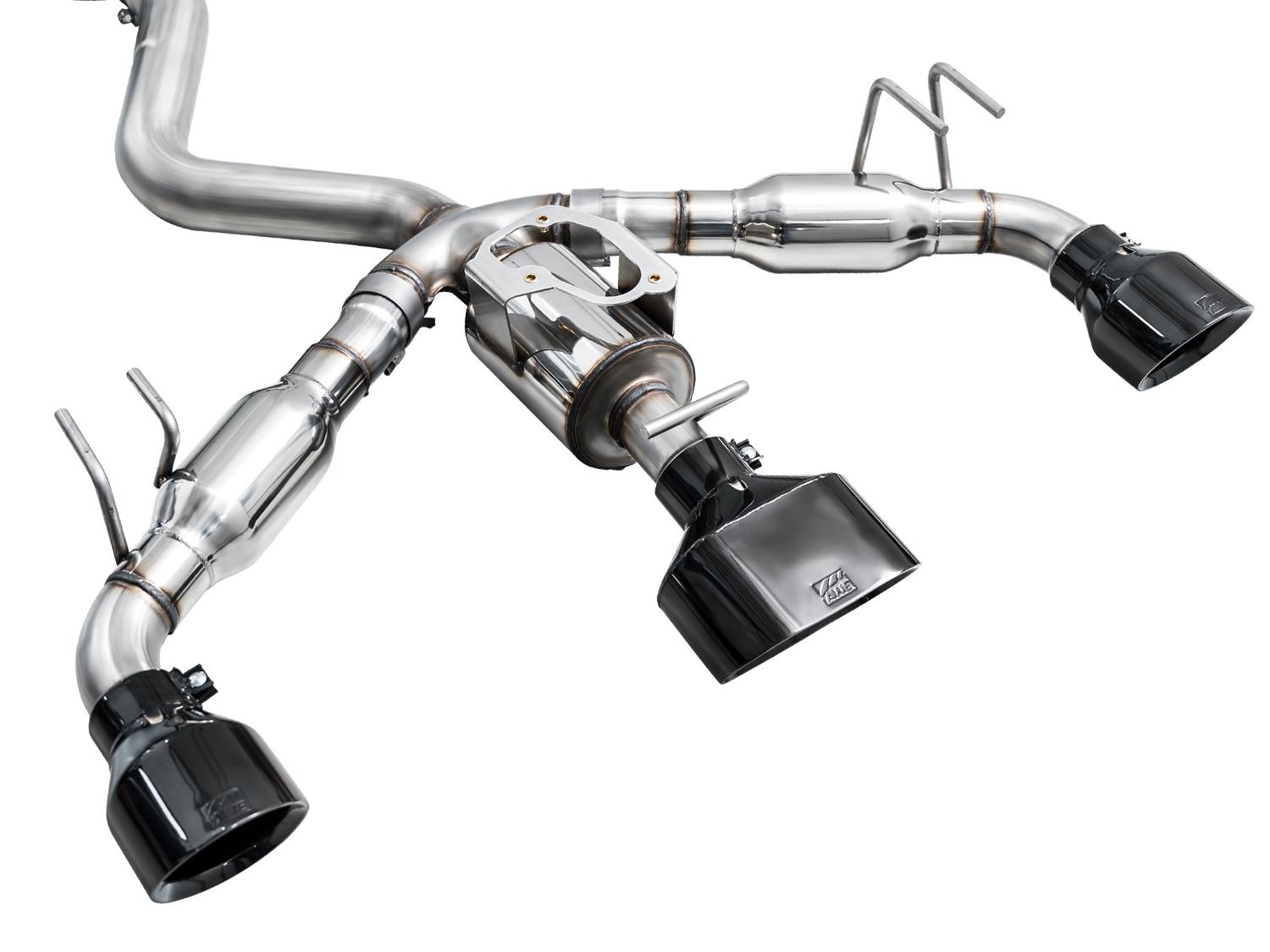 AWE Touring Edition Exhaust for GR Corolla - Diamond Black Tips - 3015-53472