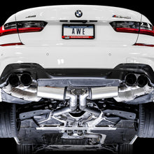 AWE Non-Resonated Touring Edition Exhaust for G20 M340i - Diamond Black Tips (2019+ 3 Series) - 3015-43156