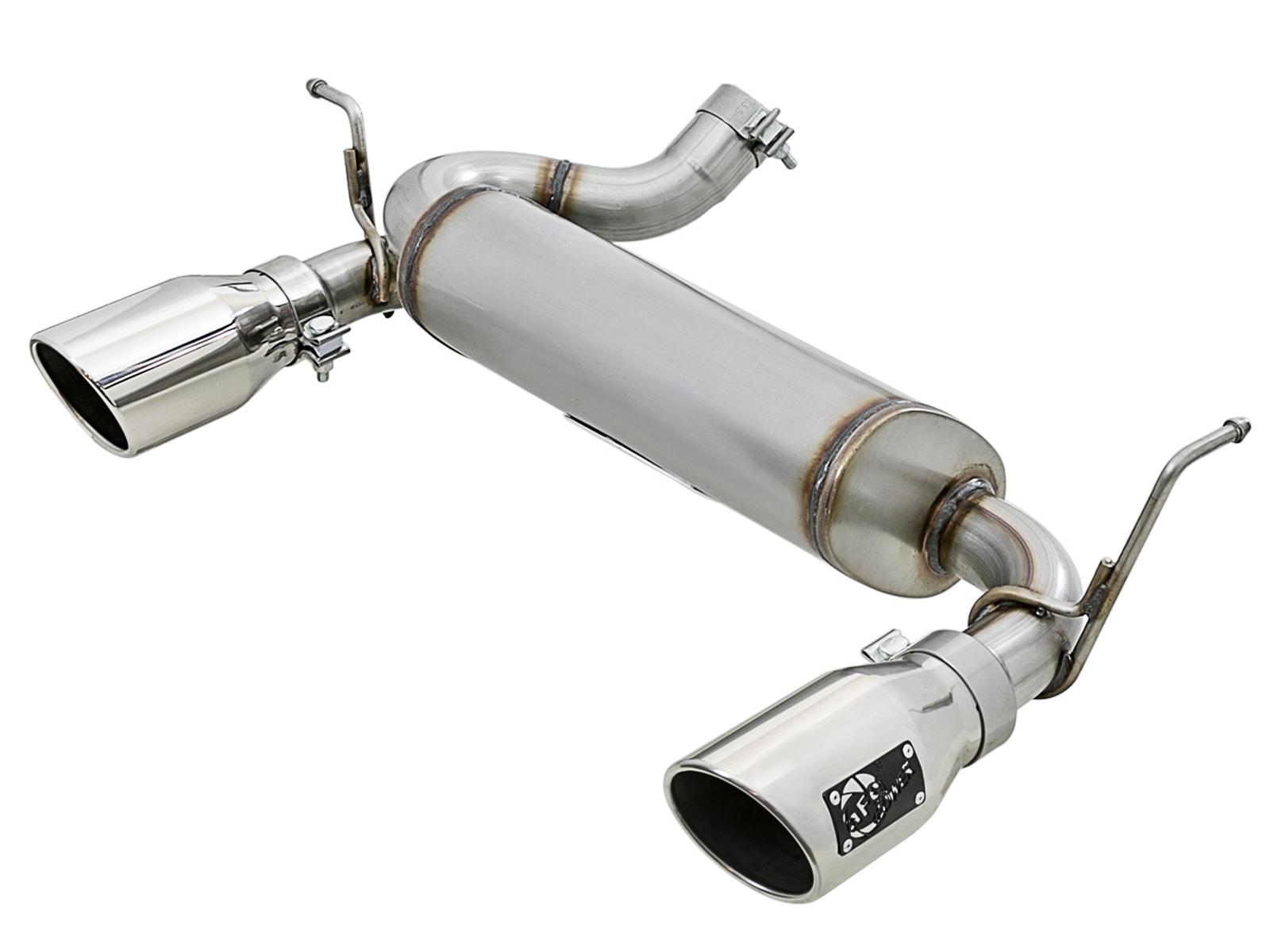 AFE Rebel Series 2-1/2 IN 409 Stainless Steel Axle-Back Exhaust w/ Polished Tips - 49-48061-P