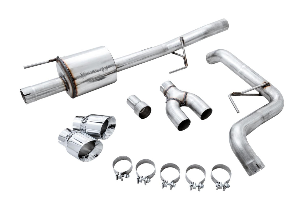 AWE Tuning 2015-2020  Ford F-150 0FG Single Exit Performance Exhaust System w/4.5in Chrome Silver Tips - 3015-22066
