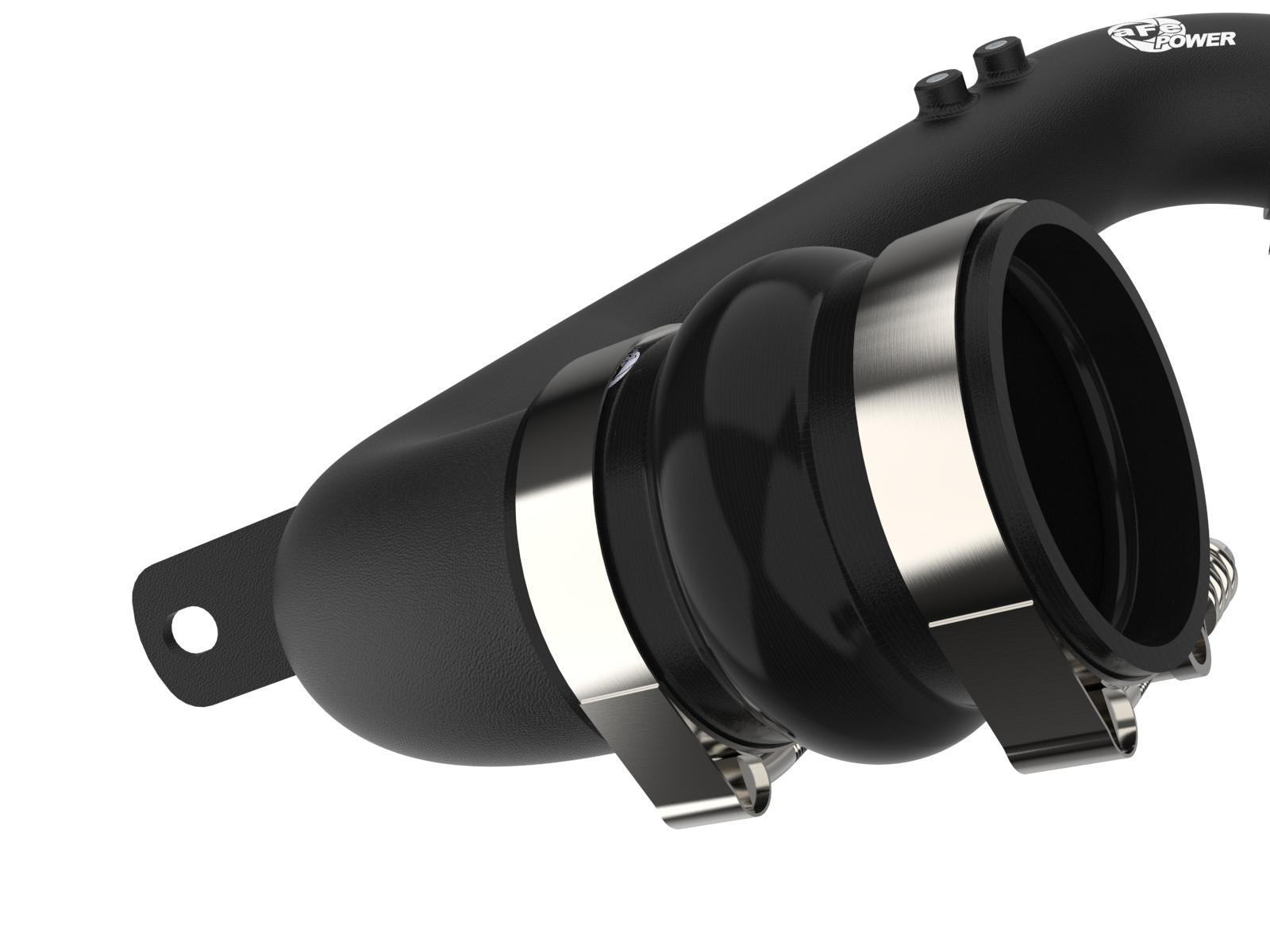 AFE BladeRunner Aluminum Charge Pipe Kit Black (2008-2010 F-250 Super Duty, F-350 Super Duty) - 46-20074-B