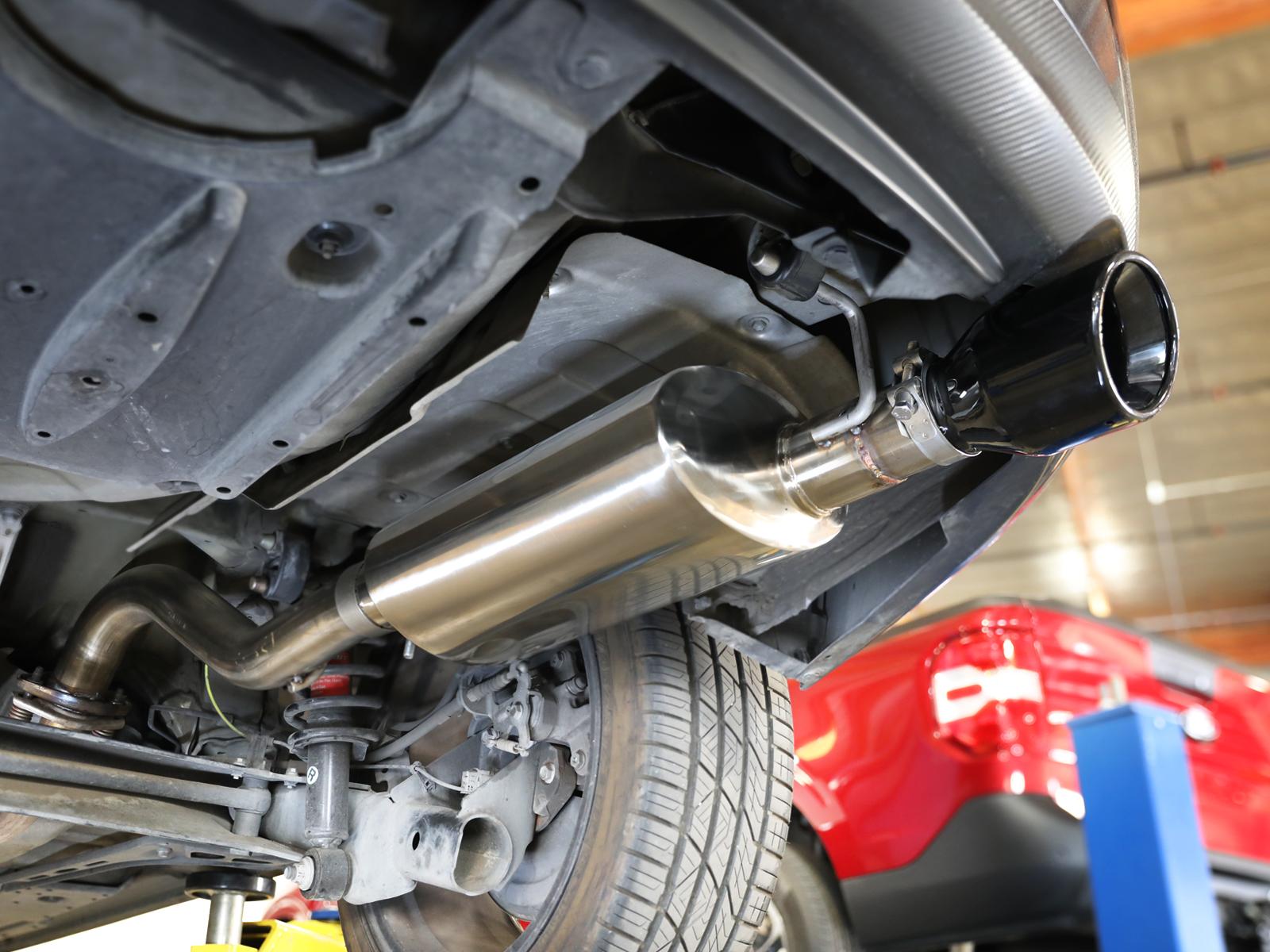 AFE Takeda 2-1/2 IN 304 Stainless Steel Axle-Back Exhaust System w/ Black Tip (2014-2019 Corolla) - 49-36083-B