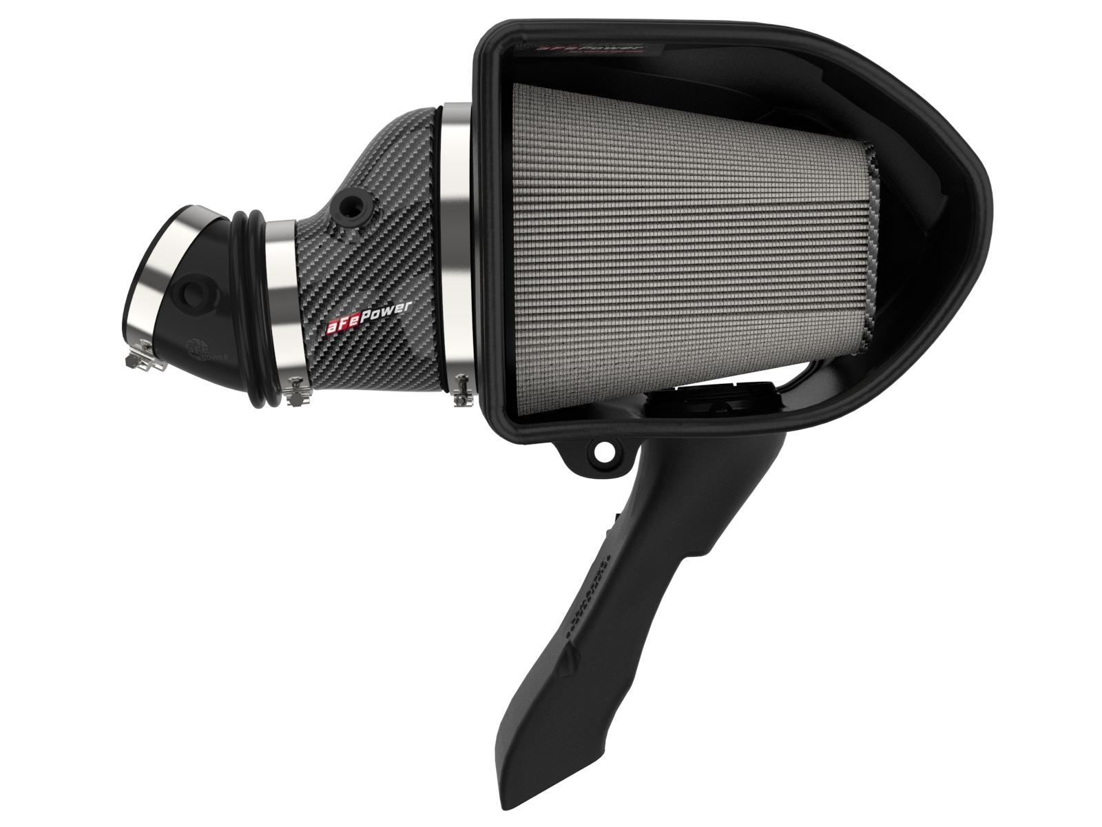 aFe Track Series Carbon Fiber Cold Air Intake System w/ Pro DRY S Filter (2021-2023 Charger SRT Hellcat Redeye V8-6.2L) - 57-10027D