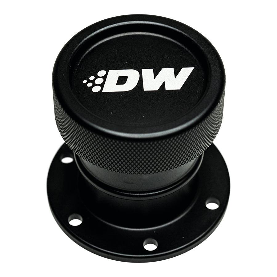 DeatschWerks Straight Filler Neck/w Cap, Matte Black - 6-03-FST-STRAIGHT