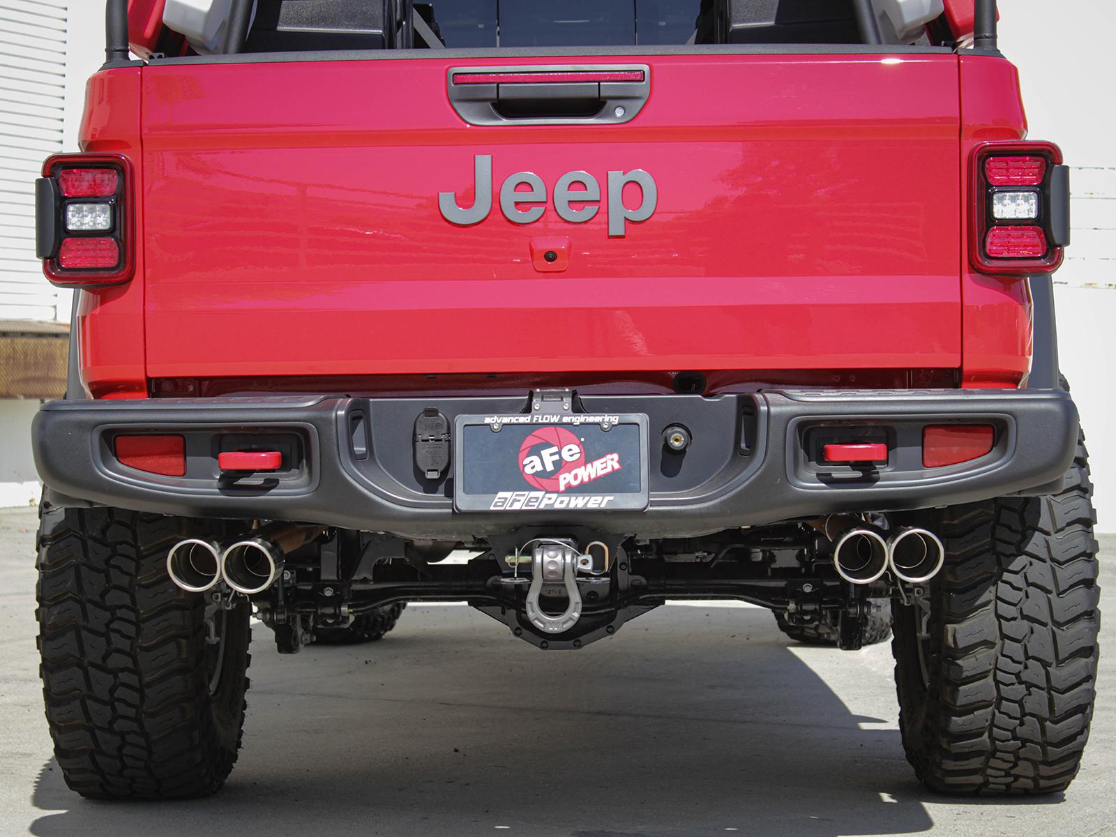 aFe 49-38084-P 2020 Jeep Gladiator (JT) V6-3.6L Vulcan Series 3" to 2-1/2" 304 Stainless Steel Cat-Back Exhaust System