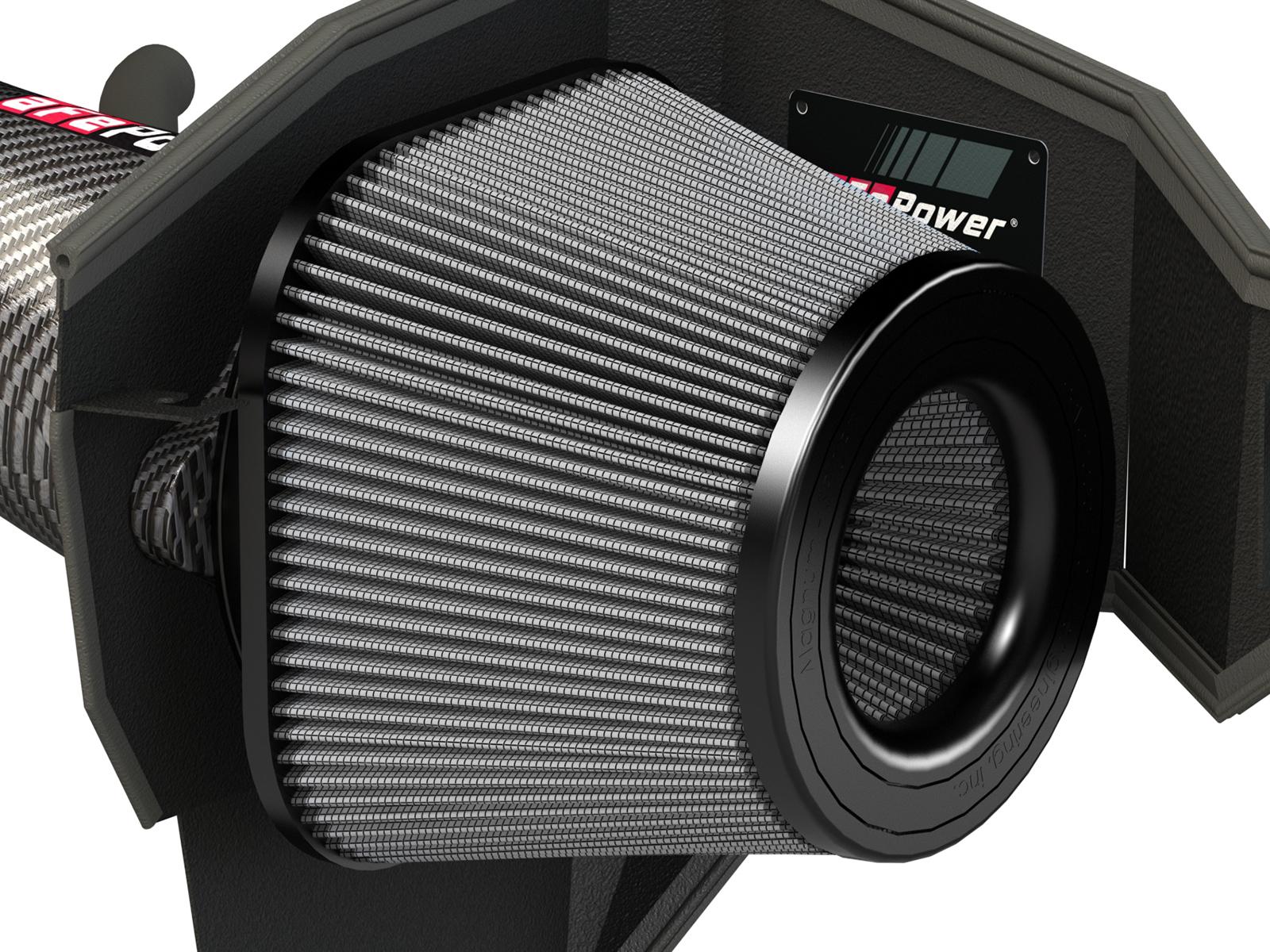 AFE Track Series Stage-2 Carbon Fiber Intake System w/ Pro DRY S Media (2011-2021 300, Challenger, Charger) - 51-12172-C