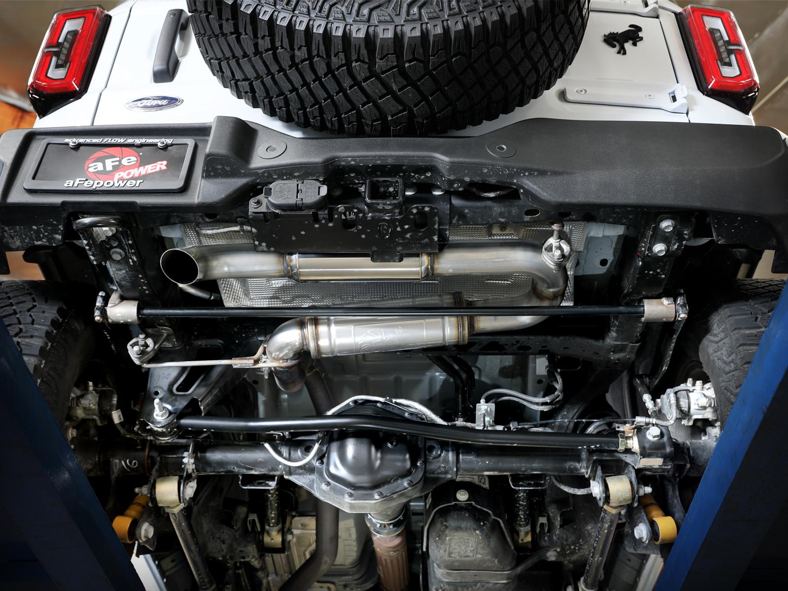 AFE Apollo GT Series 3 IN 409 Stainless Steel Axle-Back Hi-Tuck Exhaust System (2021-2025 Bronco) - 49-43147