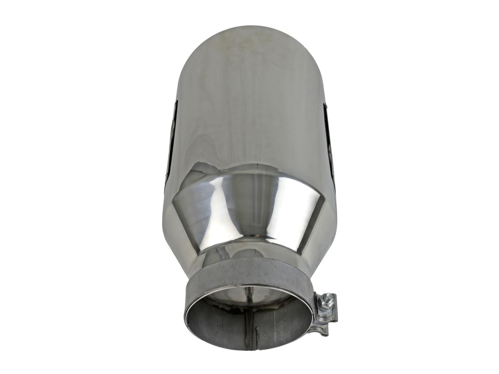 AFE MACH Force-Xp 304 Stainless Steel Clamp-on Exhaust Tip Polished (5 IN Inlet x 8 IN Outlet x 15 IN L) - 49T50801-P15
