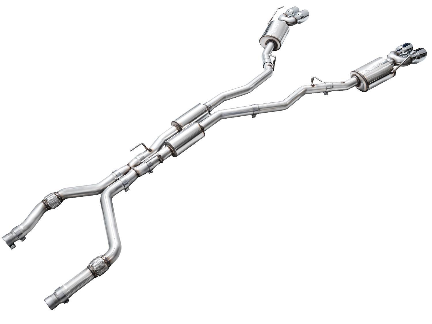 AWE Touring Edition Catback Exhaust - Chrome Silver Tips (2020-2026 Explorer ST) - 3015-42625