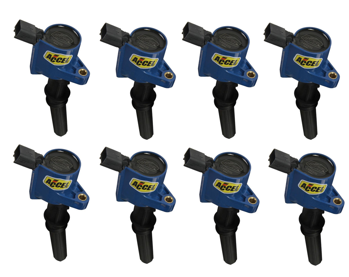 Accel 140032B-8 Coil 8Pk,Ford Mod Eng 2-Valve, Blue