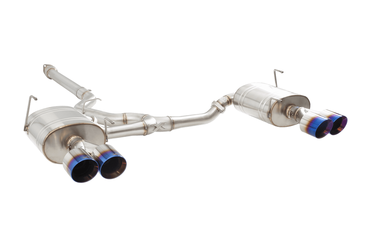 XForce Subaru WRX VB Cat Back Exhaust System with Burnt Blue Tips - ESSW29BUCS