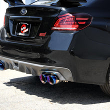 AFE Takeda 3 IN to 2-1/4 IN 304 Stainless Steel Cat-Back Exhaust w/ Blue Flame Tip (2015-2021 WRX , WRX STI) - 49-36810-L