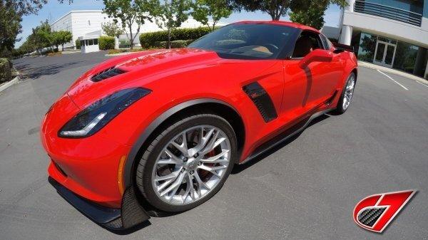 C7 Carbon C7Z-C7R-FS-CBF C7.R Style Carbon Flash Front Splitter (14-19 C7 Corvette)