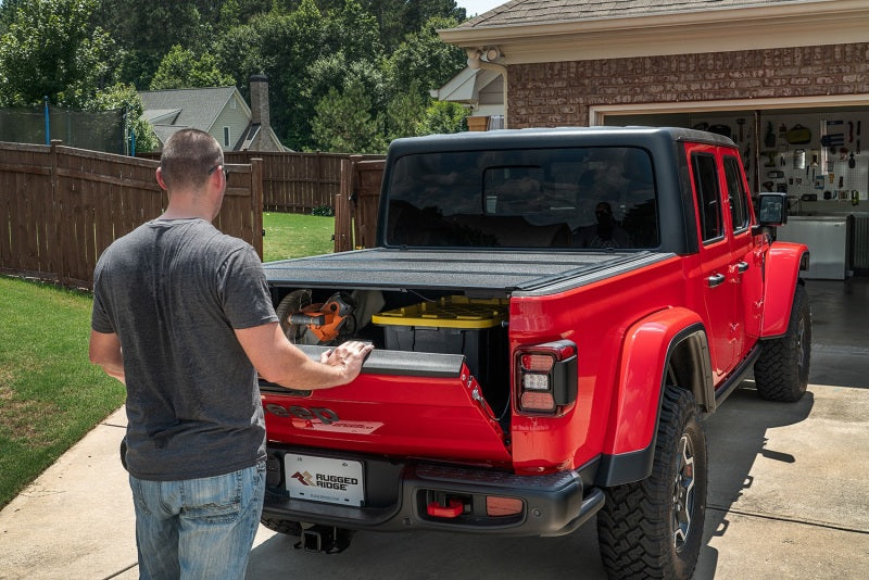 Rugged Ridge Armis Hard Folding With Line-X Bed Cover 20-21 Jeep Gladiator Jt - 13550.24