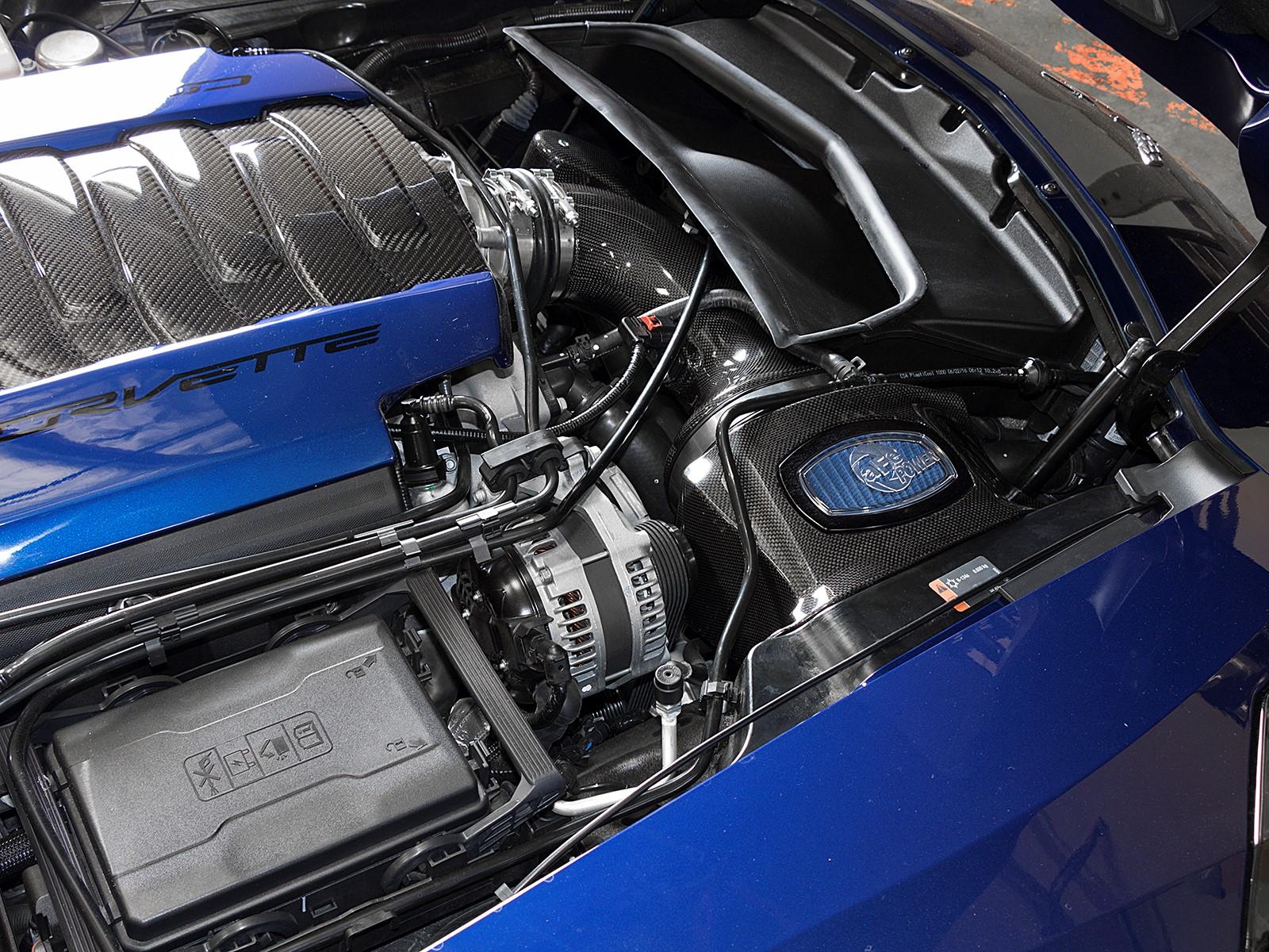 AFE 52-74201-C Black Series Momentum Carbon Fiber Cold Air Intake System w/Dual Filter Media (2014-2019 C7 Corvette)