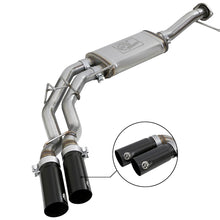 AFE Rebel Series 3 IN to 2-1/2 IN 409 Stainless Steel Cat-Back Exhaust w/ Black Tip (2011-2014 F-150) - 49-43078-B